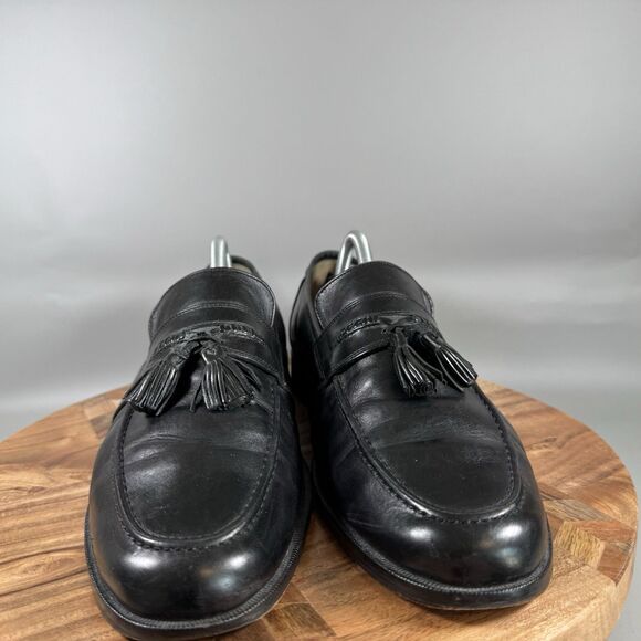 S Johnston & Murphy Black Leather Tassel Loafers Men’s size 11 M - Picture 2 of 8